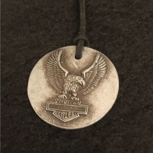 Eagle pendant necklace on long cord